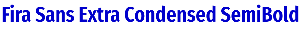 Fira Sans Extra Condensed SemiBold police de caractère